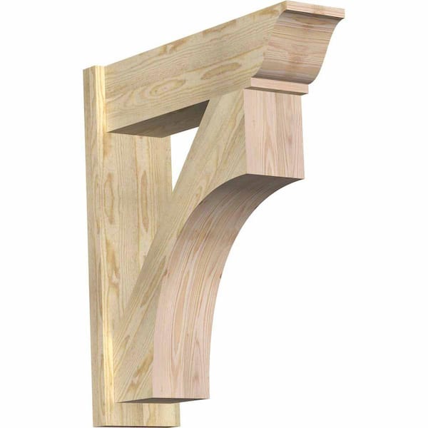 Ekena Millwork 8 in. x 32 in. x 28 in. Westlake Traditional Rough Sawn Douglas Fir Outlooker