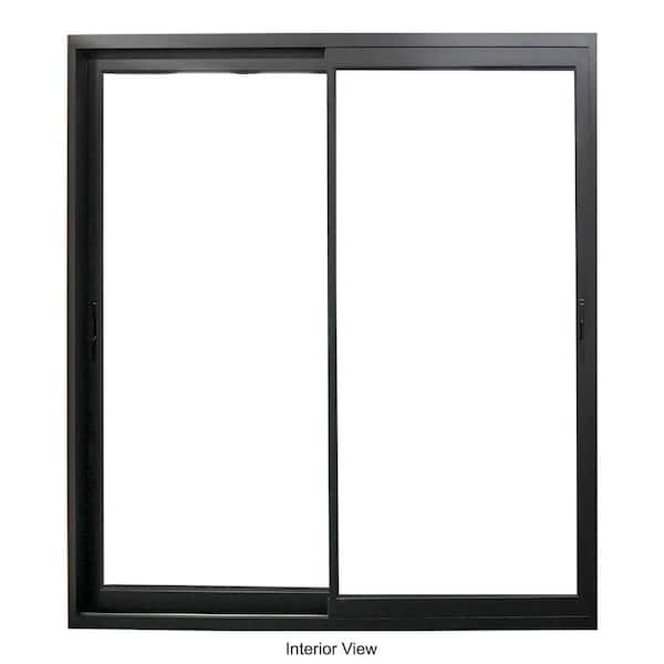Teza 155-Series 120 in. x 80 in. Matte Black Universal Aluminum Multi-Sliding Patio Door