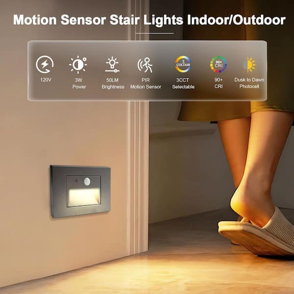 PIR Motion Sensor Floor Lamp – Wireless LED Step Light For Stairs, Pathway & Night Use