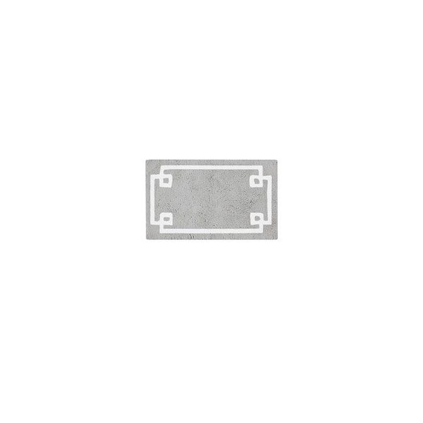Jeedeson 20 in. x 30 in. Grey Cotton Tufted Bath Rug