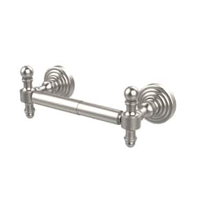 Retro Wave Collection Double Post Toilet Paper Holder in Satin Nickel