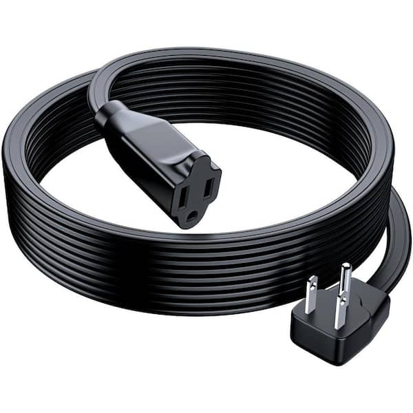 30 ft. 14 / 3 Medium / Heavy Duty Indoor Extension Cord Flat Plug Flat Wire 15 Amp Black