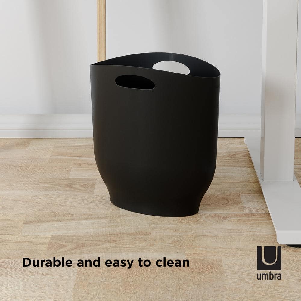 Black Slim Plastic Touchless Kids Trash Can