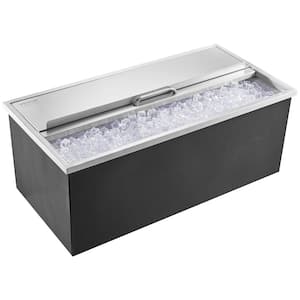Drop in Ice Chest 36 in. L x 18 in. W x 14 in. H Stainless Steel Ice Cooler Commercial Ice Bin with Cover 40.9 qt.