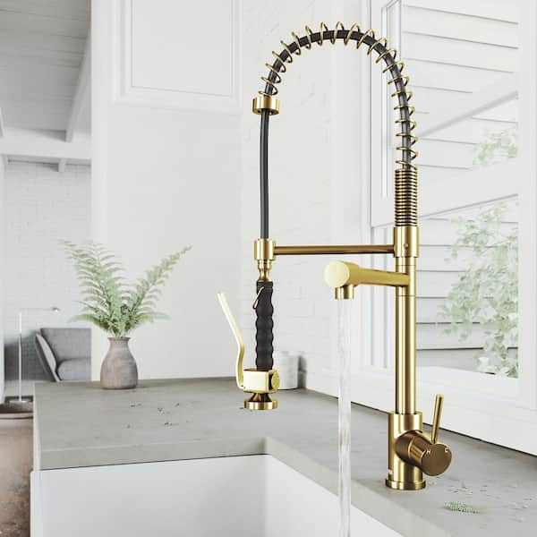 ダイニング5点セット No.2130● ※現金、クレジット、スマホ決済対応※ VIGO Zurich Single Handle Pull-Down Sprayer Kitchen Faucet in