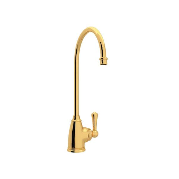 Georgian Era Single Handle Beverage Faucet in Unlacquered Brass