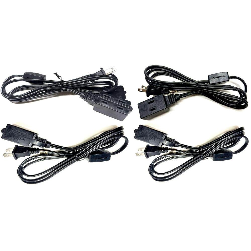 5 ft. 16 / 2 Light Duty Indoor Multi-Outlet Extension Cord With On/Off Switch, Black Color, 4 Pack price history on PriceWatchPro