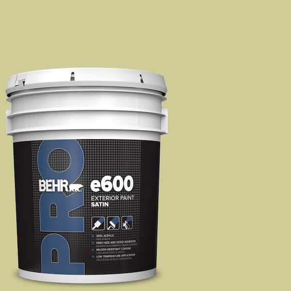 BEHR PRO 5 gal. #400D-4 Corn Husk Green Satin Exterior Paint