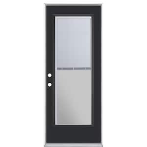 32 in. x 80 in. Mini Blind Right-Hand Inswing Painted Steel Prehung Front Exterior Door No Brickmold