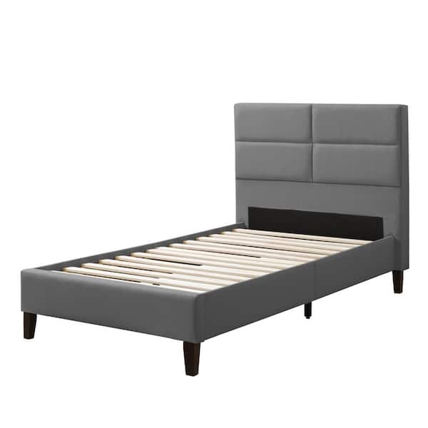 CorLiving Bellevue Light Gray Twin/Single Platform Bed