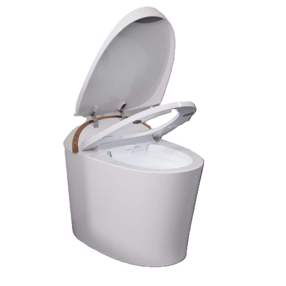 Smart Toilet with Built-in Heated Seat, Tankless Toilet with Night Light, A