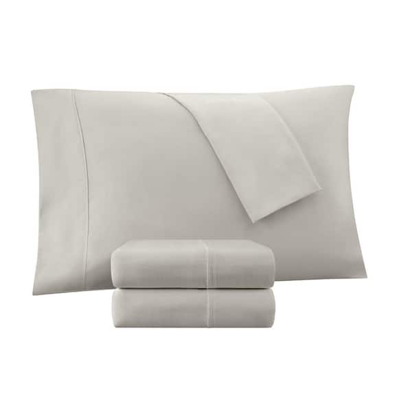 Serta X Comfort 3-Piece Taupe Solid Cotton Blend Twin Sheet Set