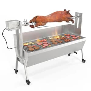 47 in. Stainless Steel Rotisserie Roaster (Supports Manual and Motorised)
