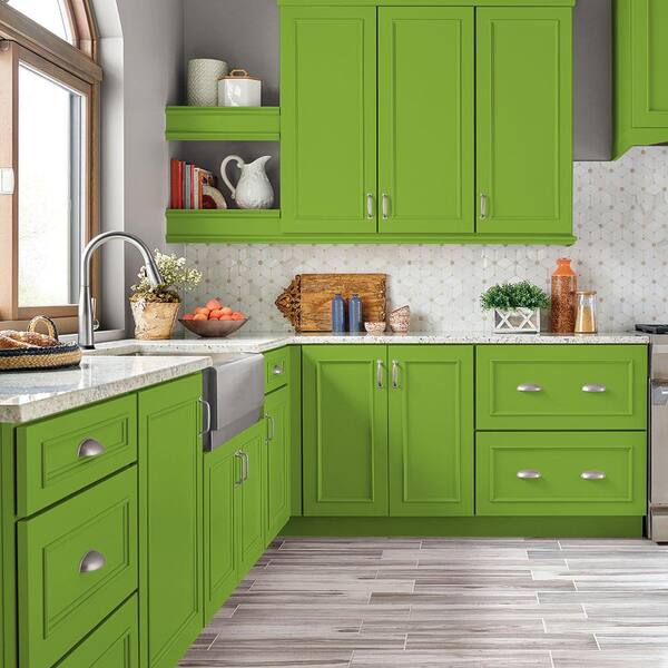 BEHR PREMIUM 1 qt. #S-G-420 Limeade Satin Enamel Interior/Exterior