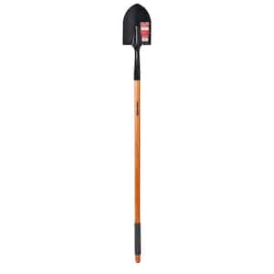 47 in. L Wood Handle Floral Steel Digging Shovel with Grip