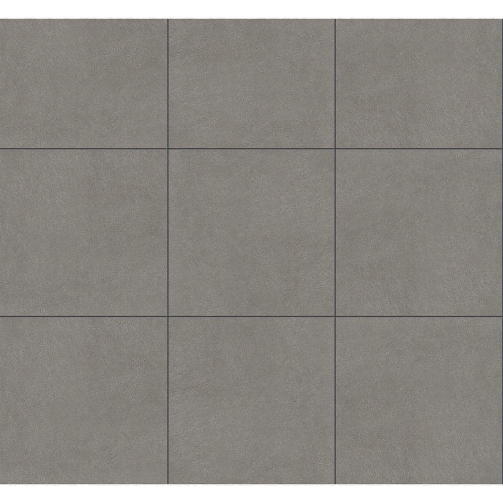 Take Home Sample - Gray Concrete Loose Lay Waterproof Vinyl Tile Flooring