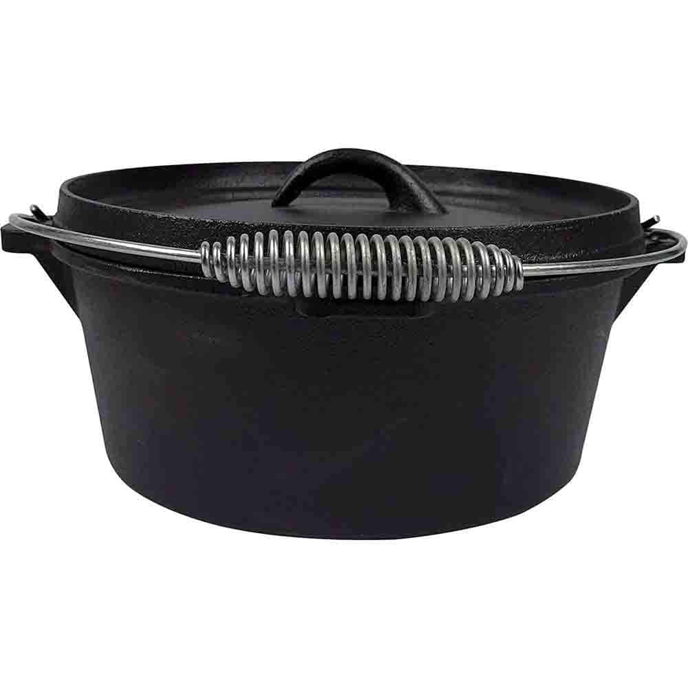 Camp Chef Deluxe Preseasoned Cast Iron 10 in. Dutch Oven DO10 - The Home  Depot