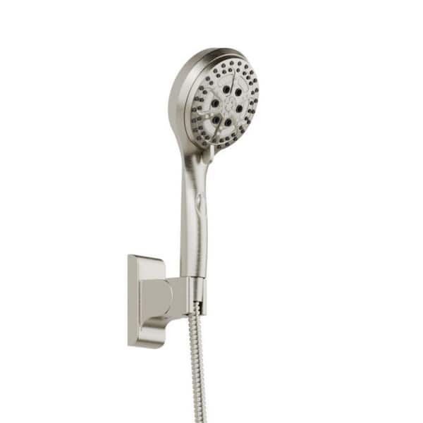 6-spray 8 in. Dual Shower Head and Handheld Shower Head with Low Flow in Brushed Nickel 6-spray 8 in. Dual Shower Head and Handheld Shower Head with Low Flow in Brushed Nickel