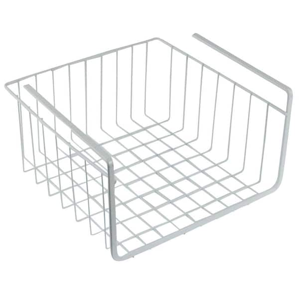 Southern Homewares 10 in. White Wire Under Shelf Storage Organization Basket