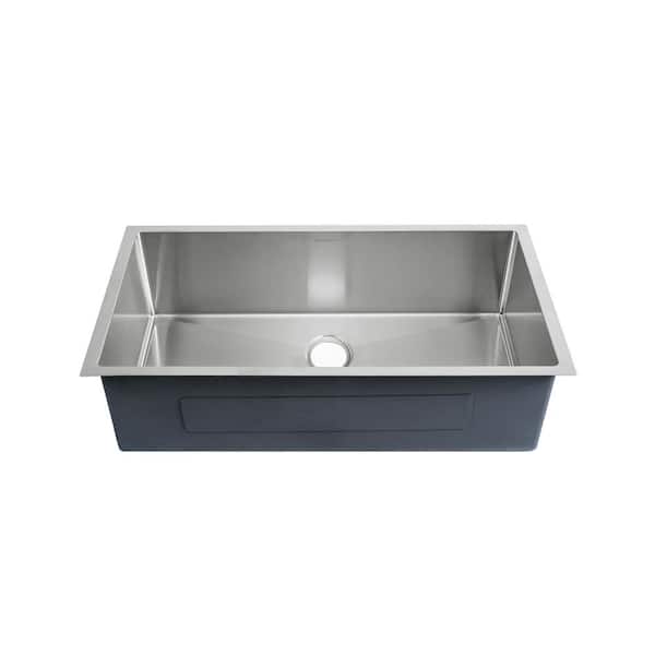Rivage Undermount Stainless Steel 30 in. x 18 in. Single Basin Kitchen Sink