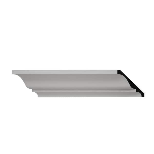 Ekena Millwork WM45 3.75 in. D x 3.69 in. W x 6 in. L Wood (Finger-Joint Pine) Crown Moulding Sample