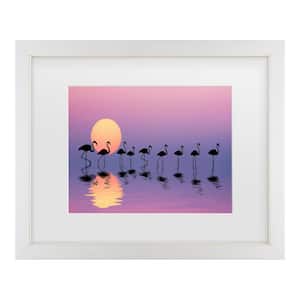Bess Hamiti Family Flamingos Matted Framed Photography Wall Art 13 in. x 16 in.