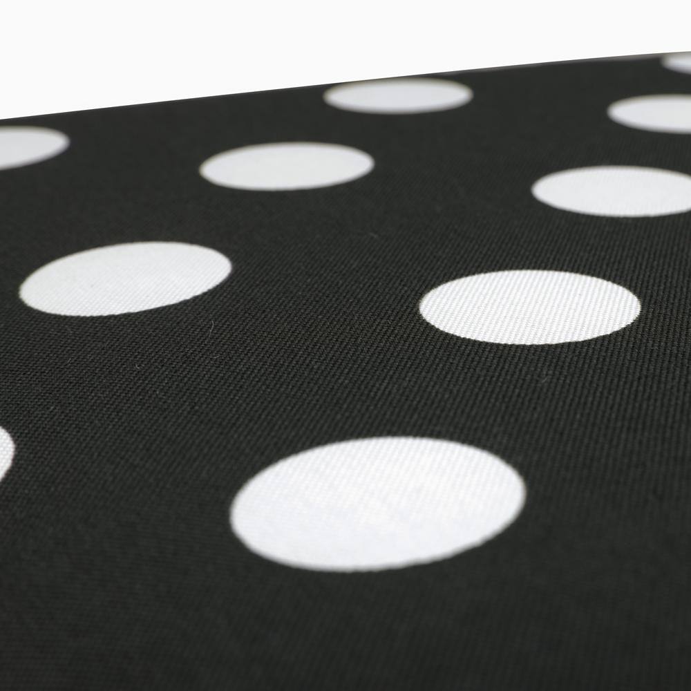 Classic Polka Dot 60" Black and White Outdoor Bench Cushion