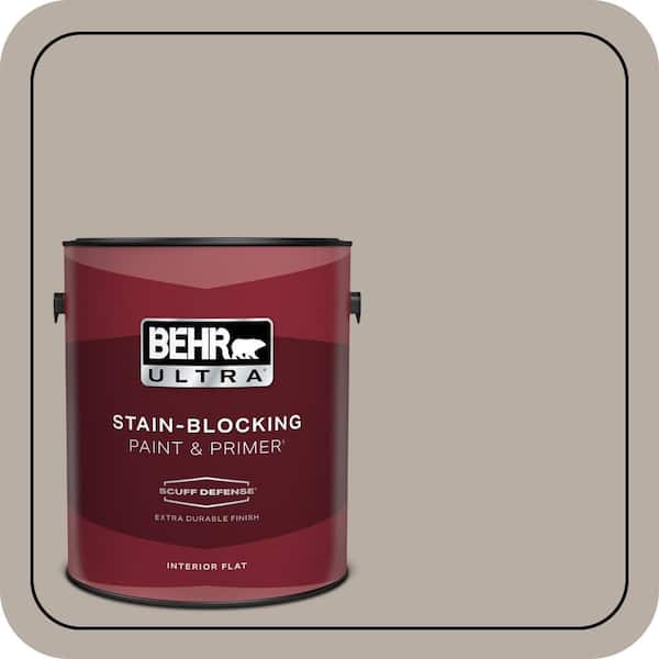 BEHR ULTRA 1 gal. #T18-08 Off The Grid Extra Durable Flat Interior Paint & Primer
