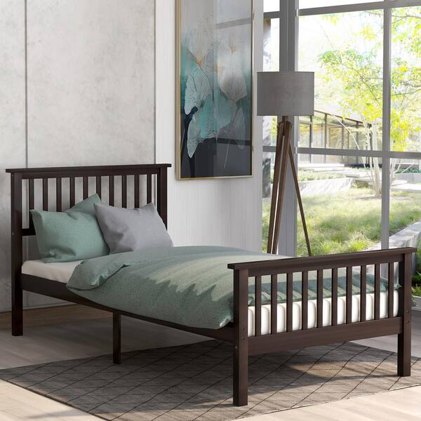 Platform Bed Frame Wood Twin Size, Thornwood King Size Captain Bed With Storage