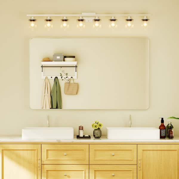 60 in. H x 36 in. W Rectangular Aluminum Framed Wall Bathroom Vanity Mirror in Brushed Nickel