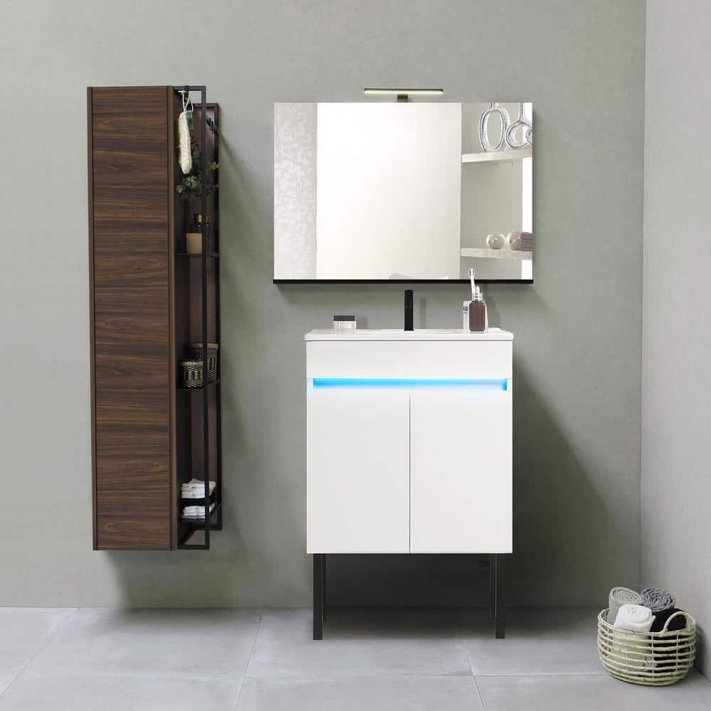 Modland Yunus 24 in. W x 18 in. D x 22 in. H Single Sink