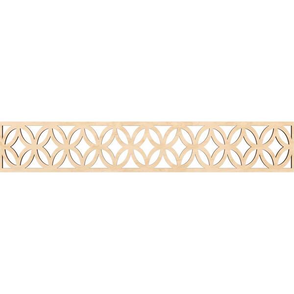 Ekena Millwork Crosby Fretwork 0.375 in. D x 46.625 in. W x 8 in. L Birch Wood Panel Moulding