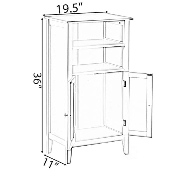  Iwell Bathroom Cabinet, Storage Cabinet with Doors, Large  Display Cabinet with Open Shelf, Freestanding Floor Cabinet for Living  Room, Home Office, White : Home & Kitchen