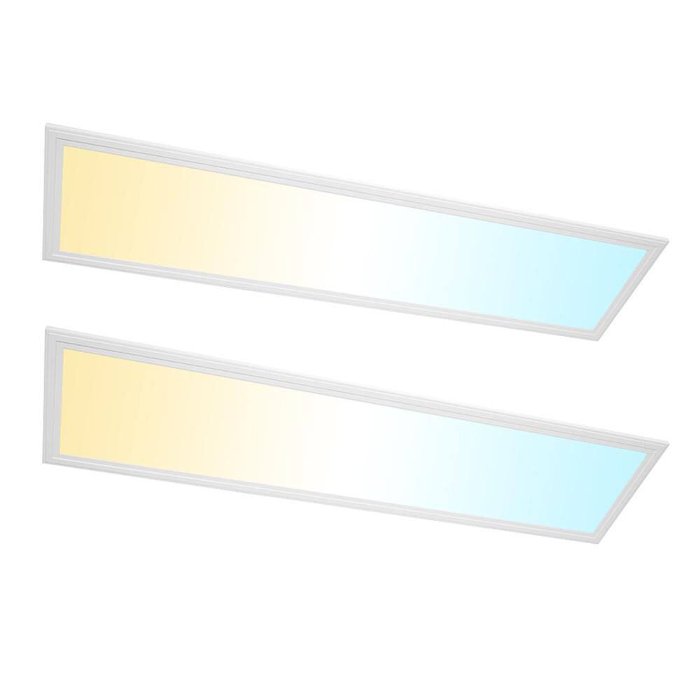 1ft. x 4ft. 150-Watt Equivalent Adjustable Lumens and CCT Integrated LED Panel Light w/ Emergency Battery Backup 2-Pack price history on PriceWatchPro