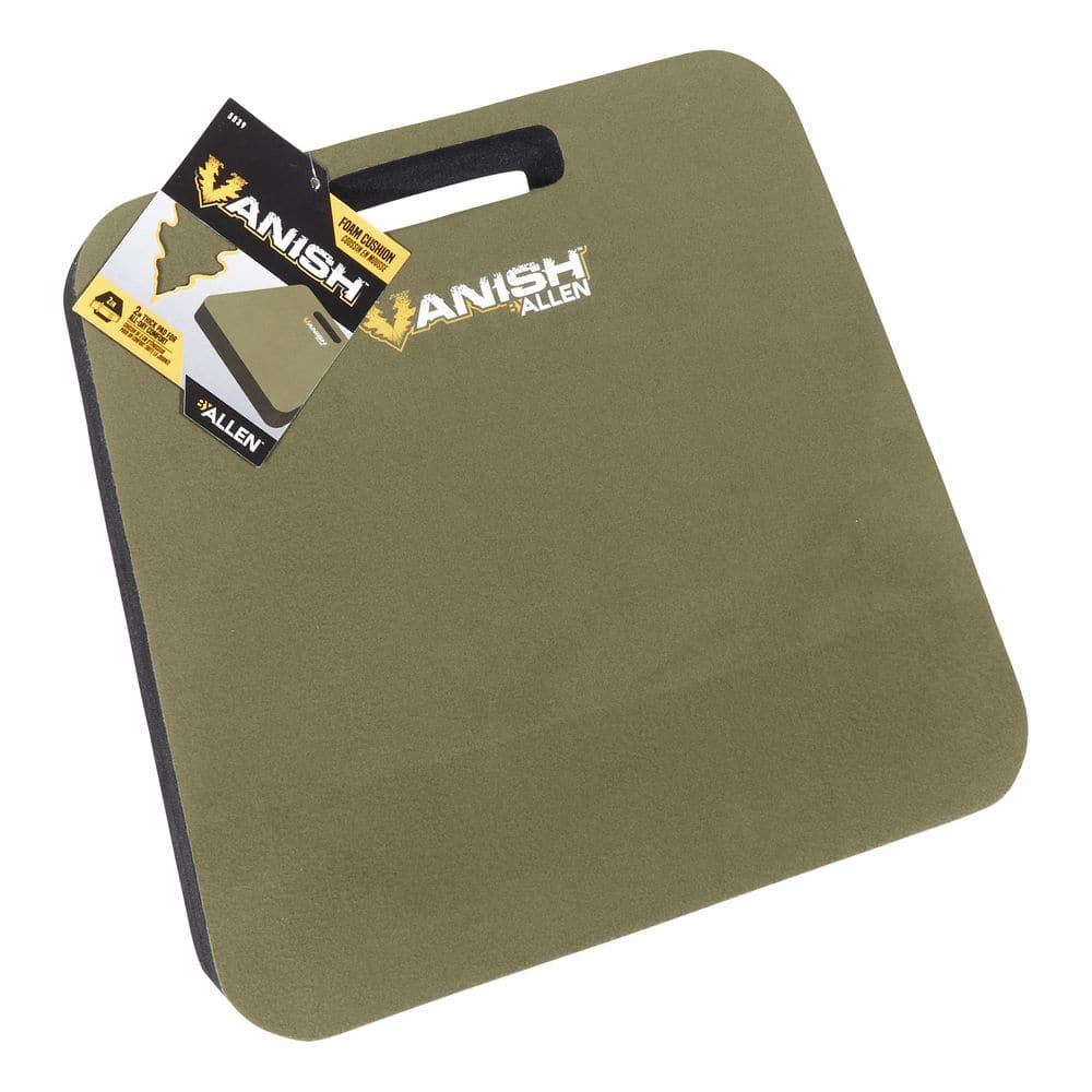 Olive Green Foam Outdoor Seat Cushion with Handle