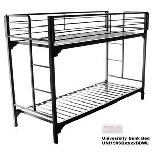 39 in. x 80 in. University Bed with Built in Ladder and 2-Guardrails