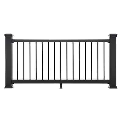 Enhance 8 ft. x 2.75 in. x 36 in. Charcoal Black Composite Deck Rail Kit