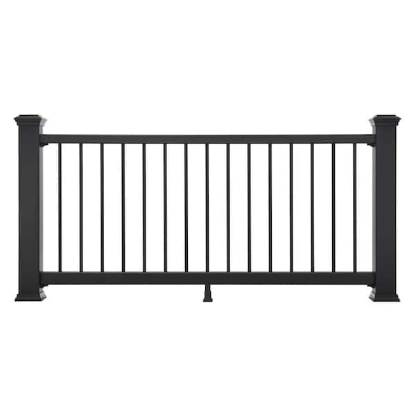 Enhance 8 ft. x 2.75 in. x 36 in. Charcoal Black Composite Deck Rail Kit