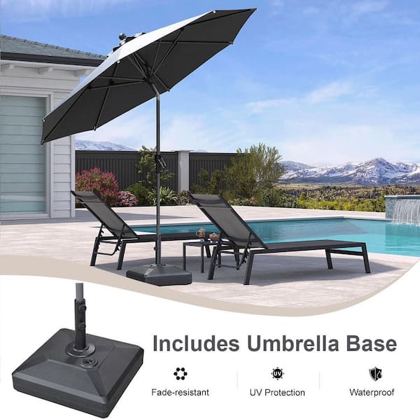 costway patio market offset umbrella base stand with sandbags Patio Market Offset Umbrella Base Stand with Sandbags