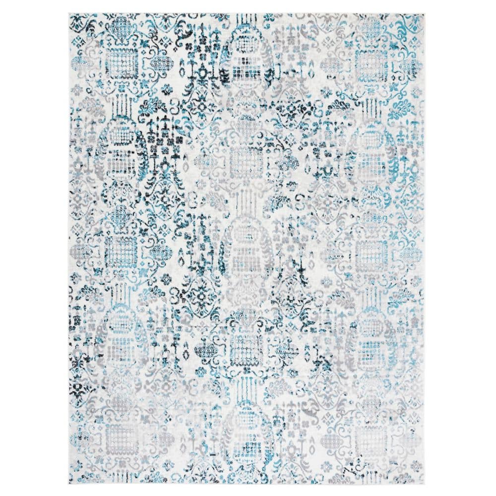 Skyler 8 ft. x 10 ft. Gray/Blue Ornate Overdyed Area Rug price history on PriceWatchPro