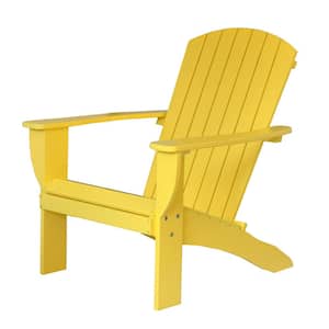 Yellow Cedar Extra Wide Adirondack Chair with Built-In Bottle Opener and Matching Folding Table