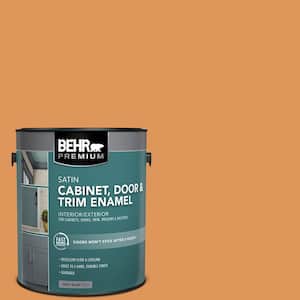 1 gal. #M230-6 Amiable Orange Satin Enamel Interior/Exterior Cabinet, Door & Trim Paint