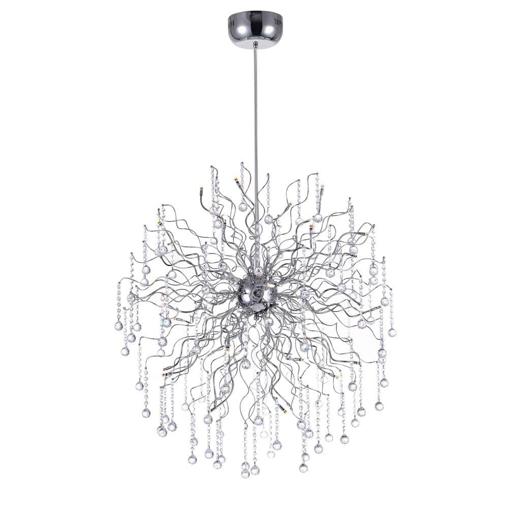 Cherry Blossom 32 Light Chandelier With Chrome Finish price history on PriceWatchPro