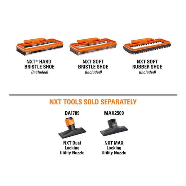 RIDGID NXT Utility Nozzle Shoe Kit with Hard, Soft, Rubber Bristle