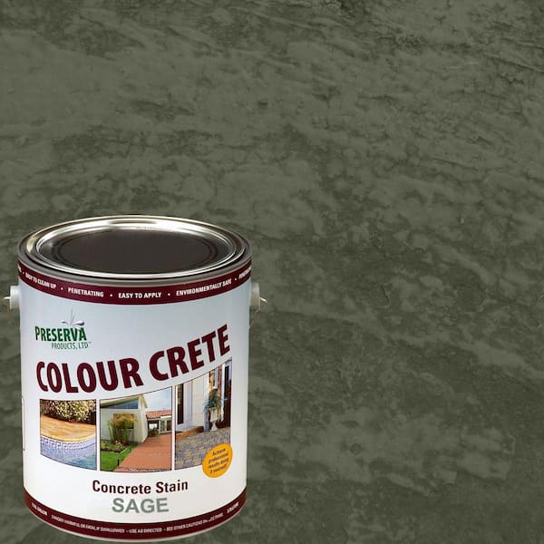 Colour Crete 1 gal. Sage Semi-Transparent Water-Based Exterior Concrete Stain