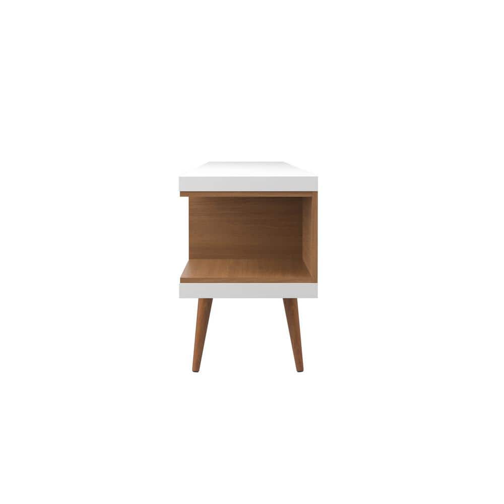 Utopia 70'' White Gloss and Maple Cream Modern TV Stand