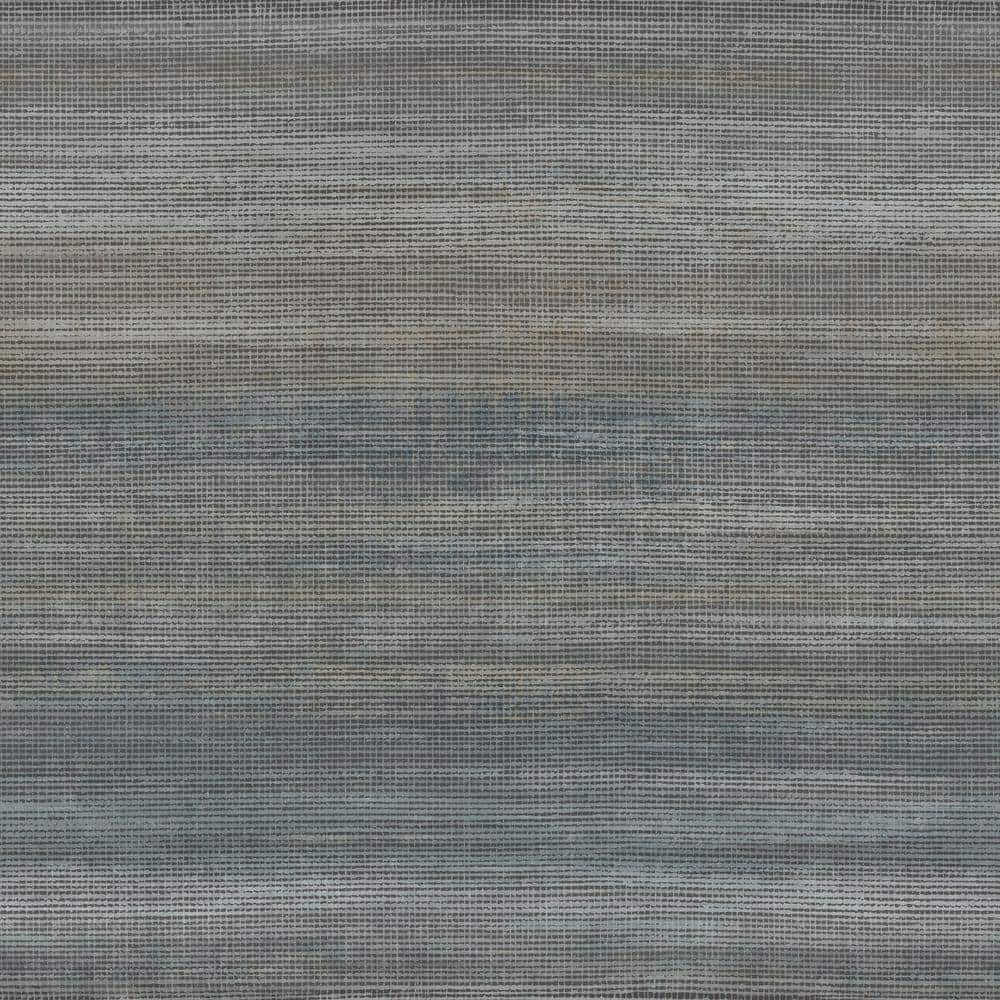 Italian Design Blue Linen Effect Matte Finish Non-Pasted Vinyl on Non-Woven