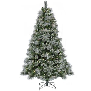 7.5 ft. Pre-Lit Bryson Pine Artificial Christmas Tree with LED Lights