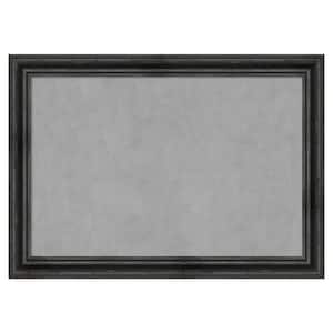 Rustic Pine Black 41 in. x 29 in Framed Magnetic Board