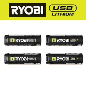 USB Lithium 2.0 Ah Lithium Rechargeable Batteries (4-Pack)